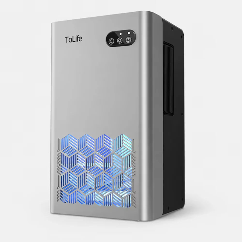 Quiet Portable Household Dehumidifier, Indoor Damp Cleaner & Moisture Eliminator with Auto Shutoff, Electric Dehumidifier Suitable for Bedroom Bathroom Closet RV