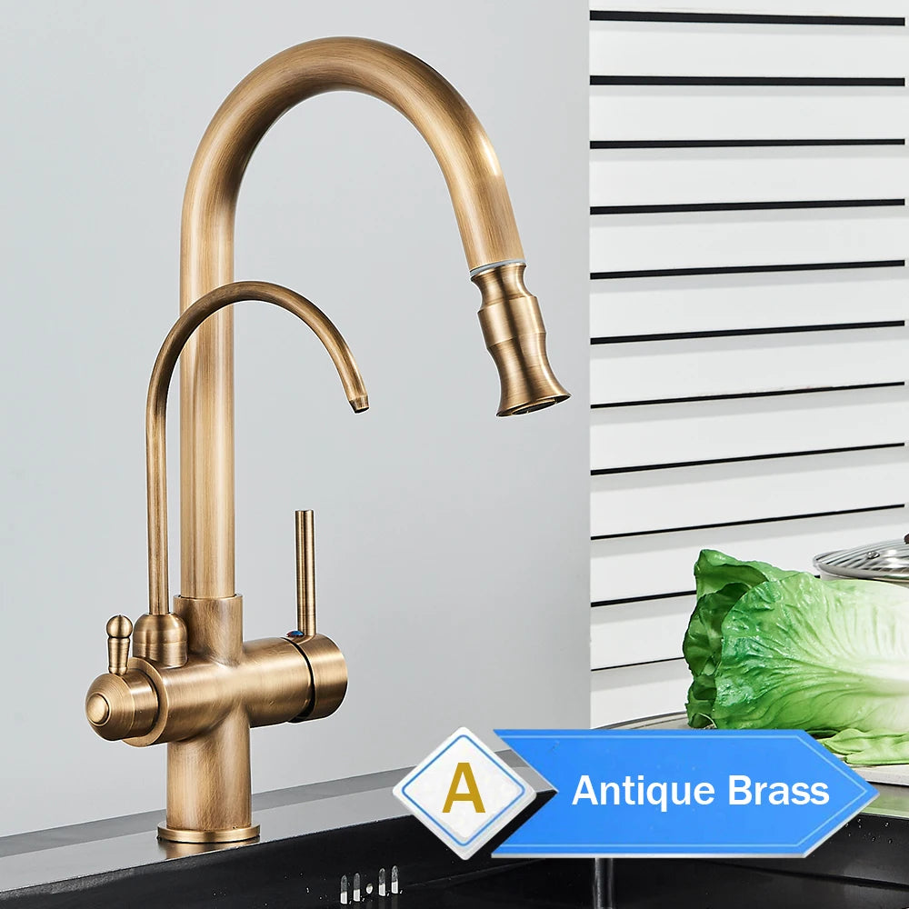 Rozin Two In One Filter Kitchen Faucet Swivel Mixer Tap