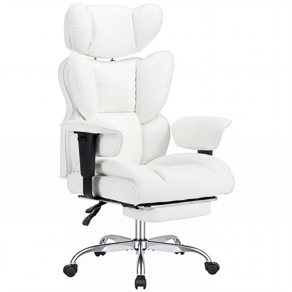 JHK Ergonomic Office Chair Adjustable Armrests PU Leather Footrest