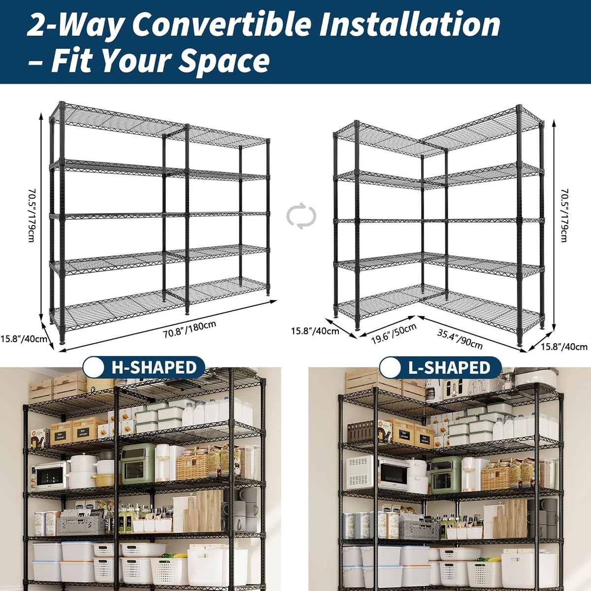 Twister Ck Adjustable Metal Shelving Rack For Storage