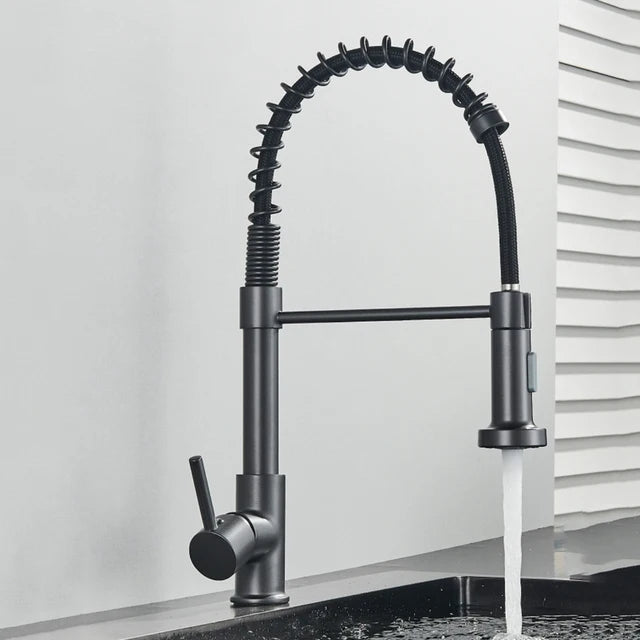 Onyzpily Pull Down Kitchen Sink Faucet Single Handle Mixer