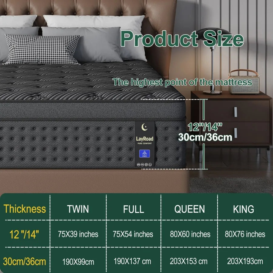 Professional Memory Foam Pocket Spring Mattress With Medium Support