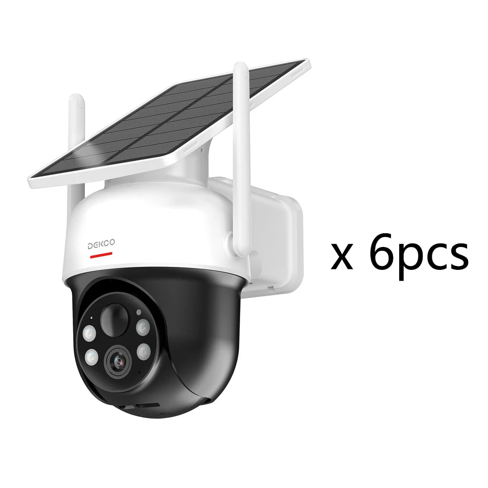 Dekco 3MP Solar WiFi PtZ Security Camera With Night Vision