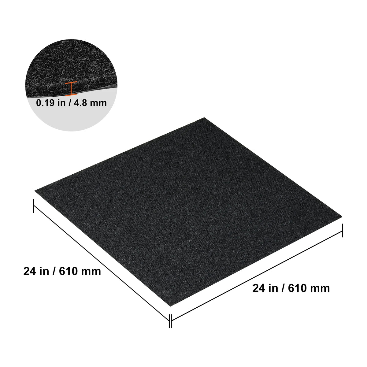 Soft Padded Peel And Stick Adhesive Carpet Tiles For Home