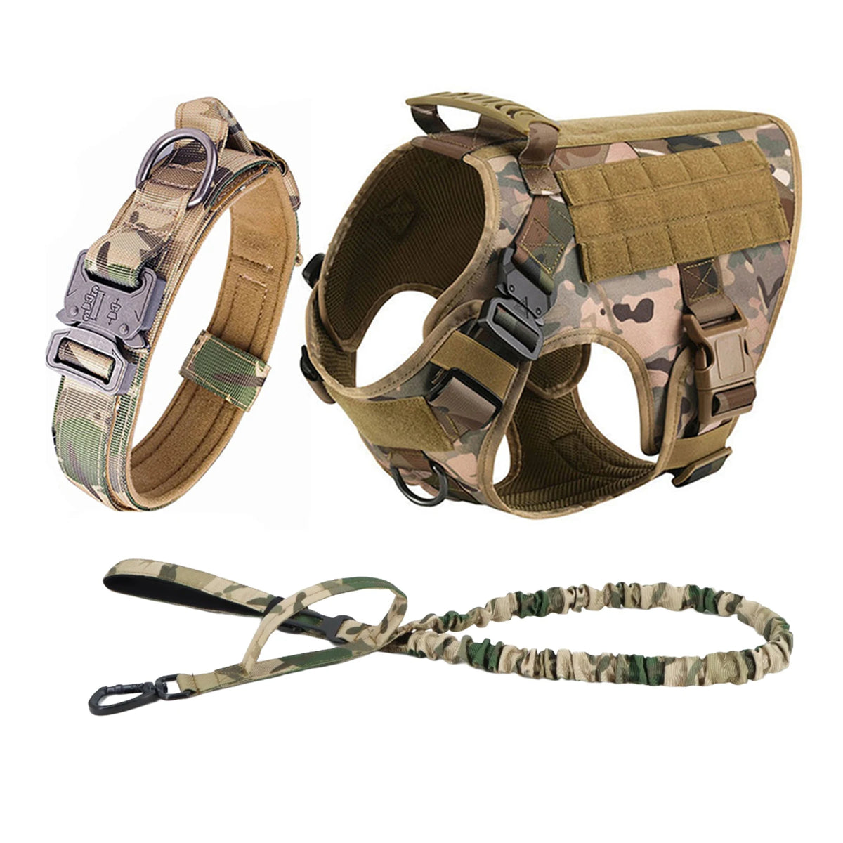 PETRAVEL Tactical Dog Harness With Padded Quick Release Buckle