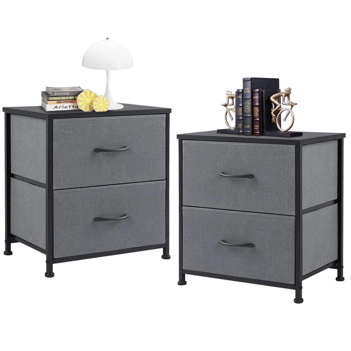 JHK Modern Fabric Drawers Storage Cabinet For Living Room