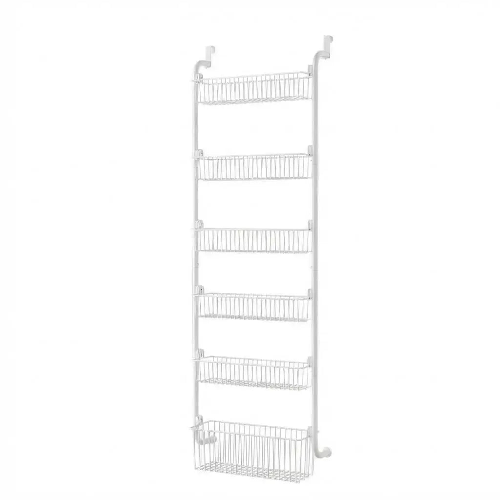 HiMISS 6 Tier Over The Door Pantry Organizer Metal Storage Rack