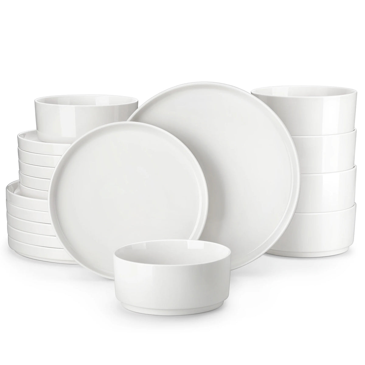 MALACASA Ceramic Dinnerware Set With Plates And Bowls for Dining
