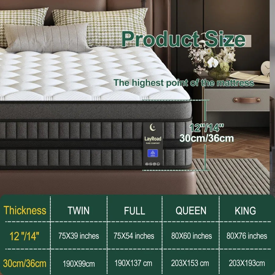 Medium Firm Gel Memory Foam Hybrid Pocket Spring Mattress