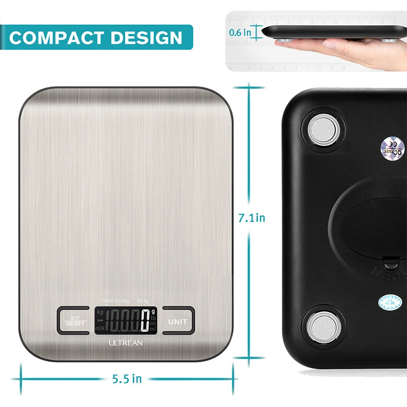 Ultrean Digital Kitchen Scale With Lcd Display And Precision Weighing