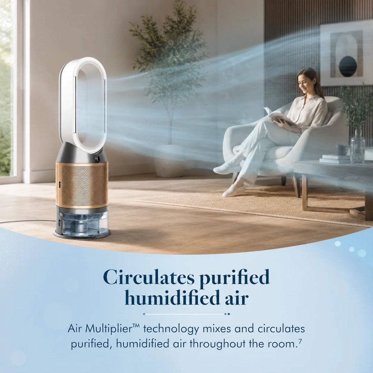 Dyson PH2 De-NOx Purifier Humidify+Cool Air Purifier Fan, HEPA Filtration, Humidification & Cooling