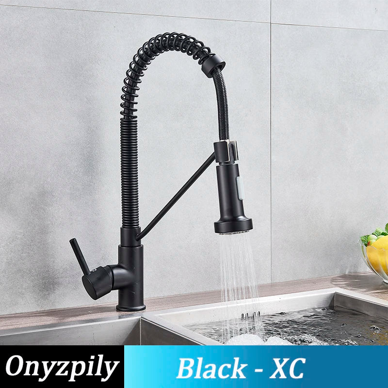 Onyzpily Pull Down Kitchen Sink Faucet Single Handle Mixer