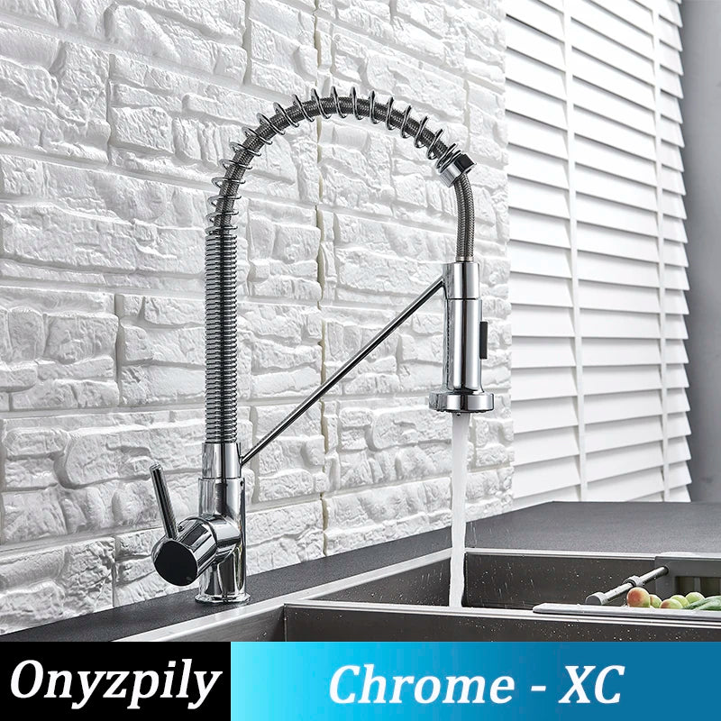 Onyzpily Pull Down Kitchen Sink Faucet Single Handle Mixer