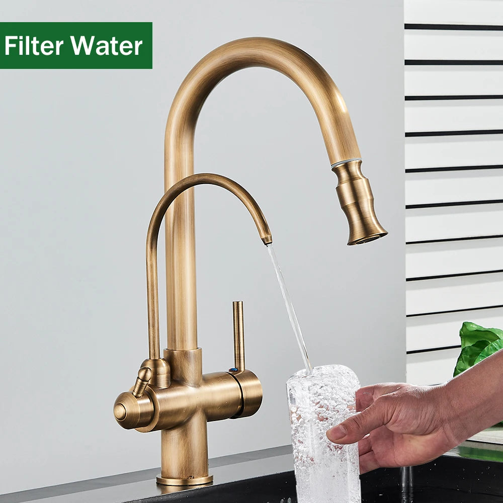 Rozin Two In One Filter Kitchen Faucet Swivel Mixer Tap