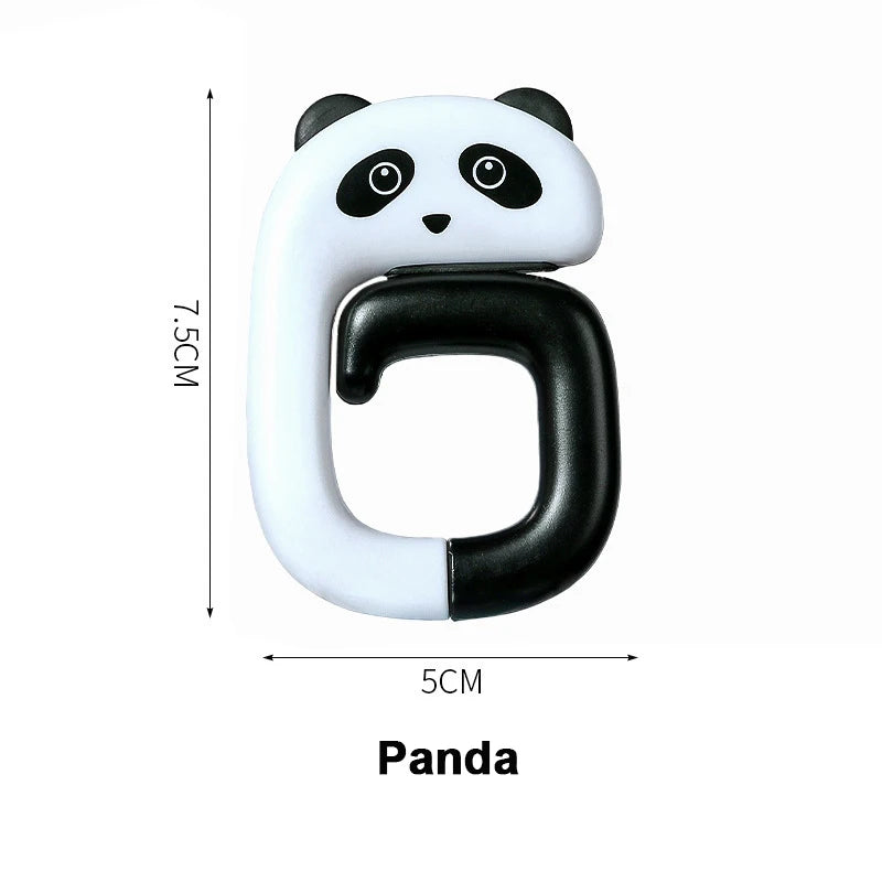 Folding Cartoon Animal Bag Hook For Table Edge Purse Hanger