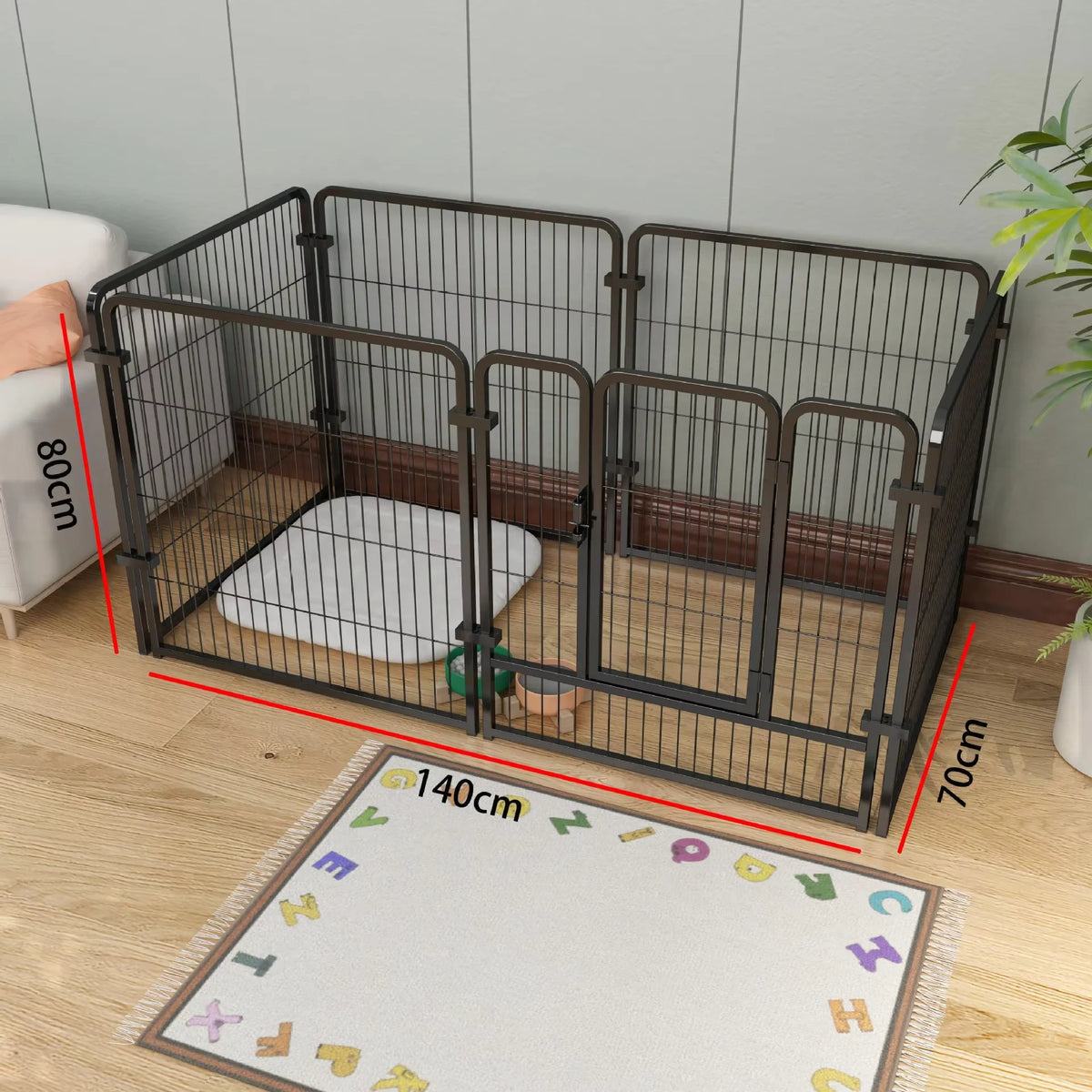 Foldable Stainless Steel Dog Playpen And Pet Exercise Fence