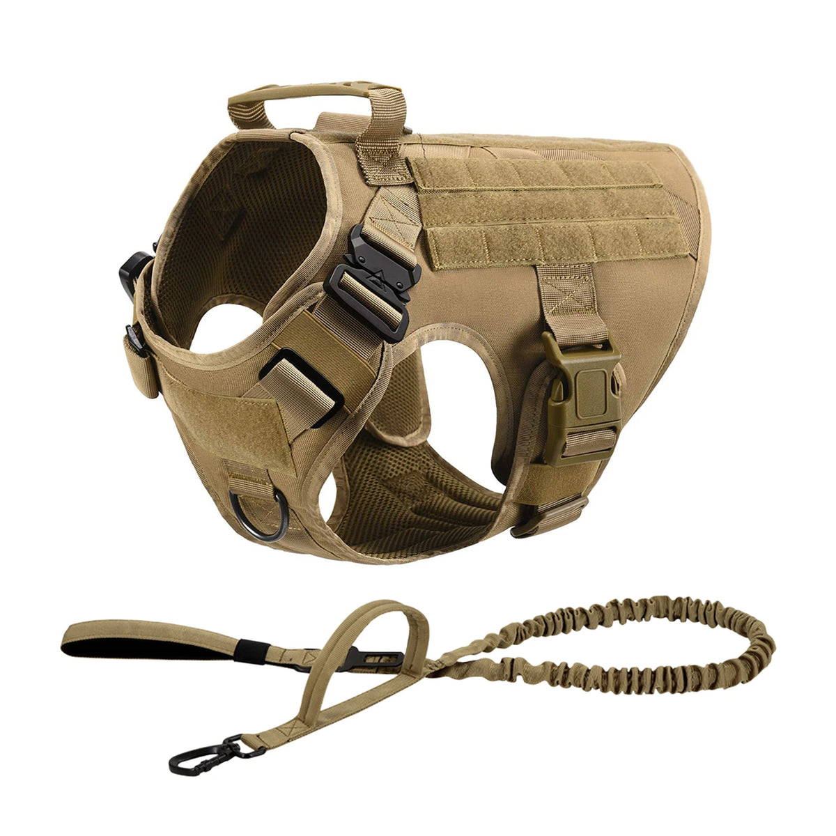 PETRAVEL Tactical Dog Harness With Padded Quick Release Buckle