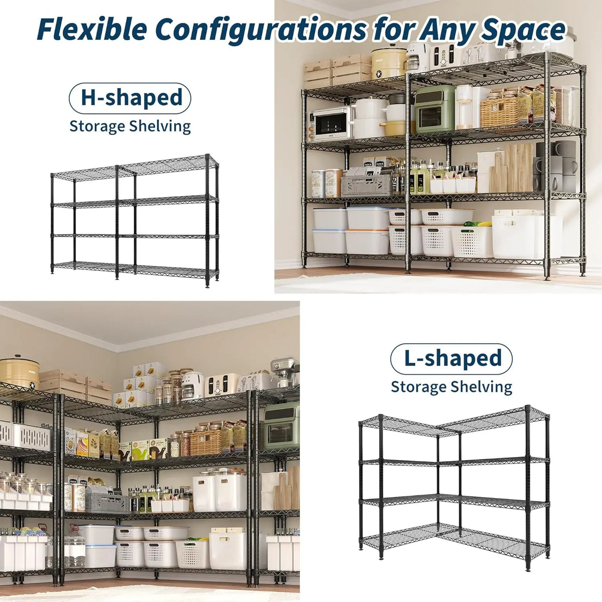 Twister Ck Adjustable Metal Shelving Rack For Storage