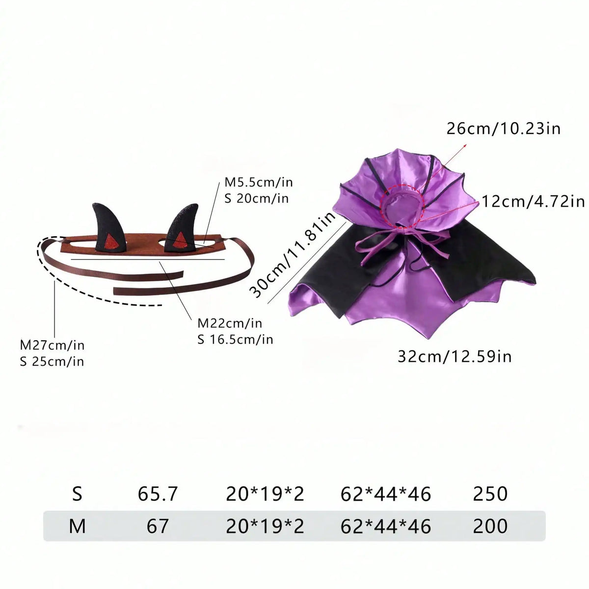 Halloween Funny Bat Pet Cloak Costume for Dogs and Cats