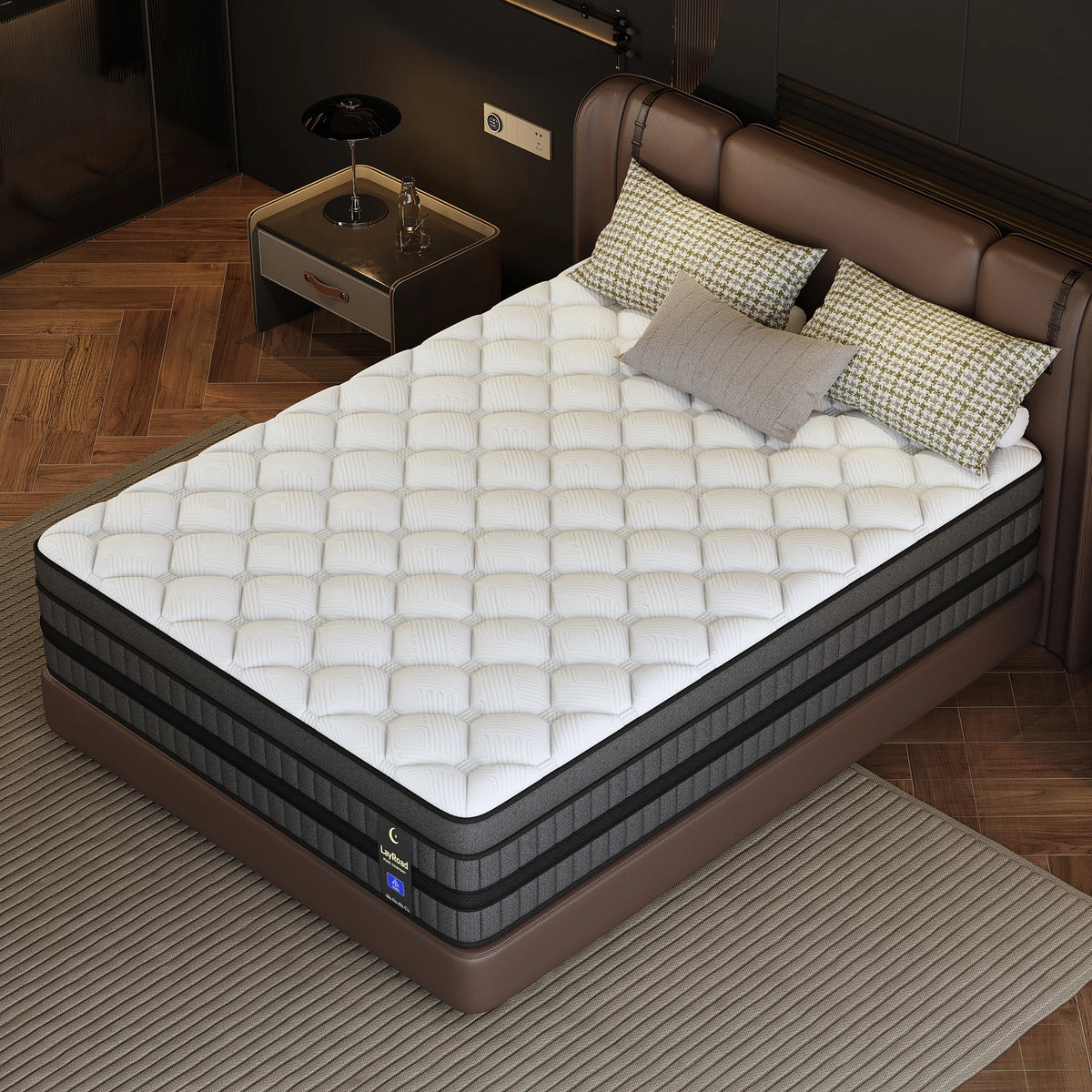 LAYROAD Hybrid Mattress With Gel Memory Foam And Pocketed Springs