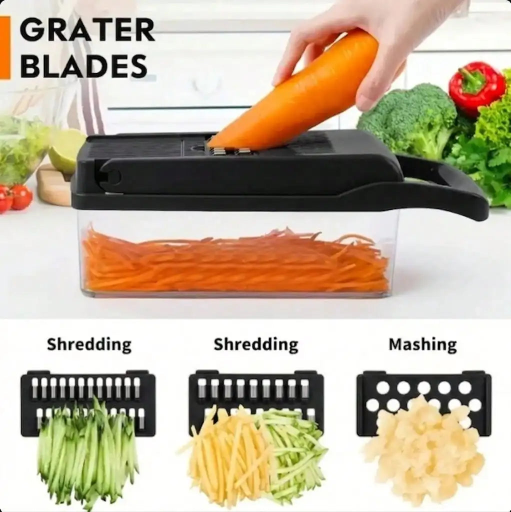 Professional Multifunctional Vegetable Chopper And Slicer With Stainless Steel Blades