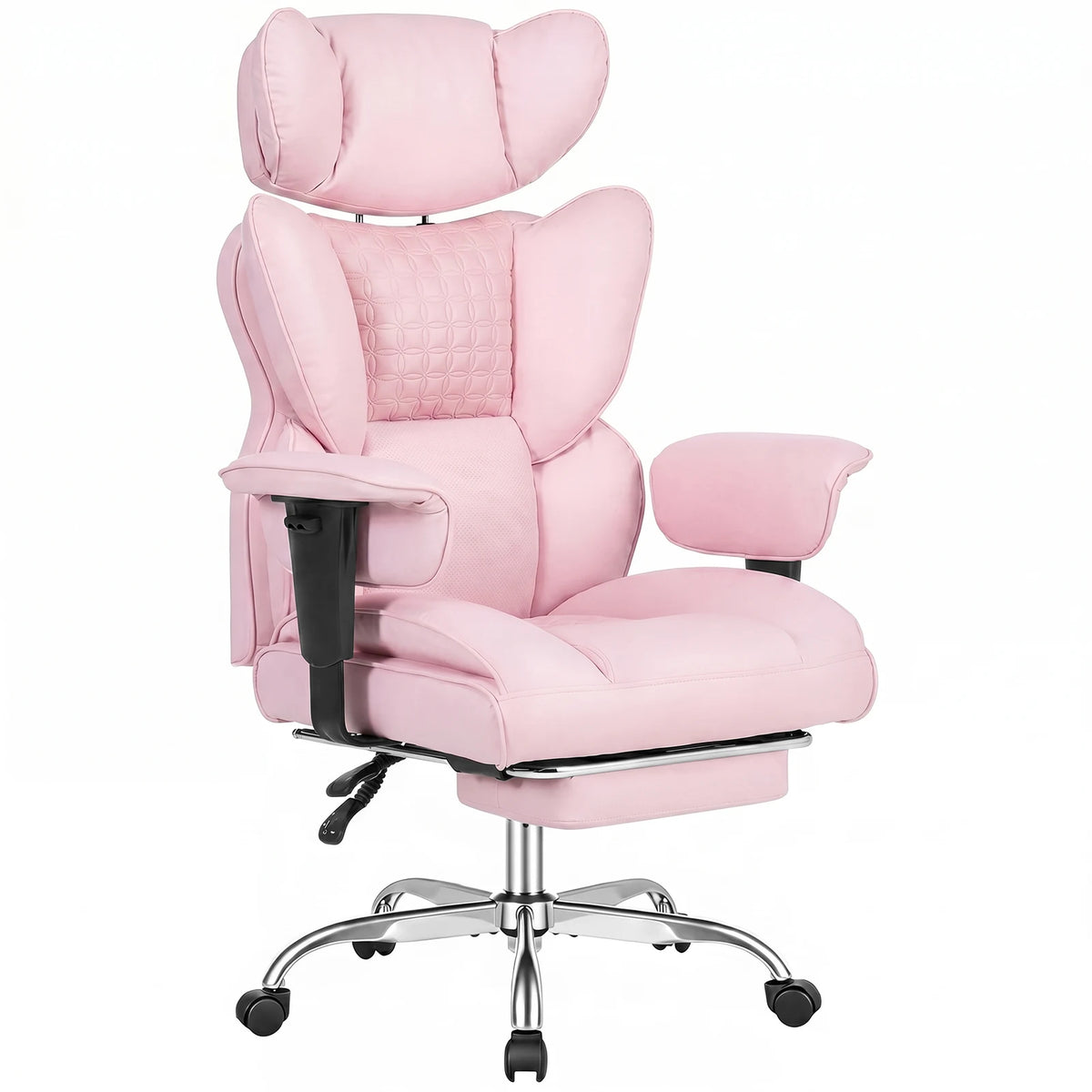 JHK Ergonomic Office Chair Adjustable Armrests PU Leather Footrest