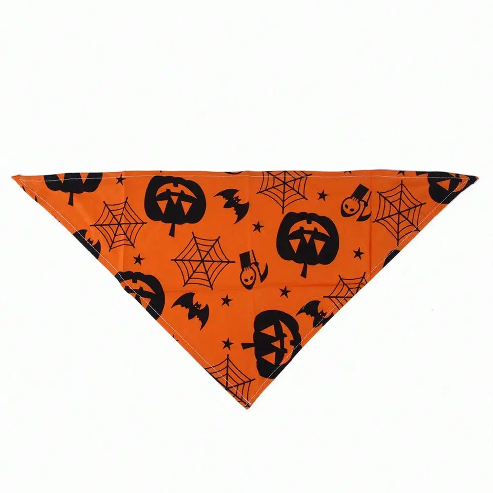 Halloween Pet Witch Hat And Bat Print Bandana Set Costume