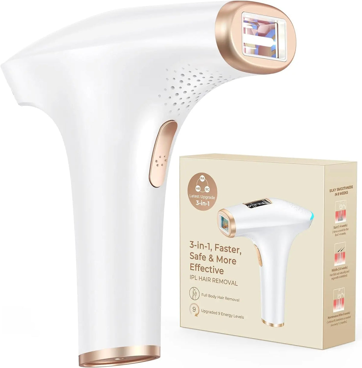 JOOYEE IPL Hair Removal Epilator Device for Face and Body