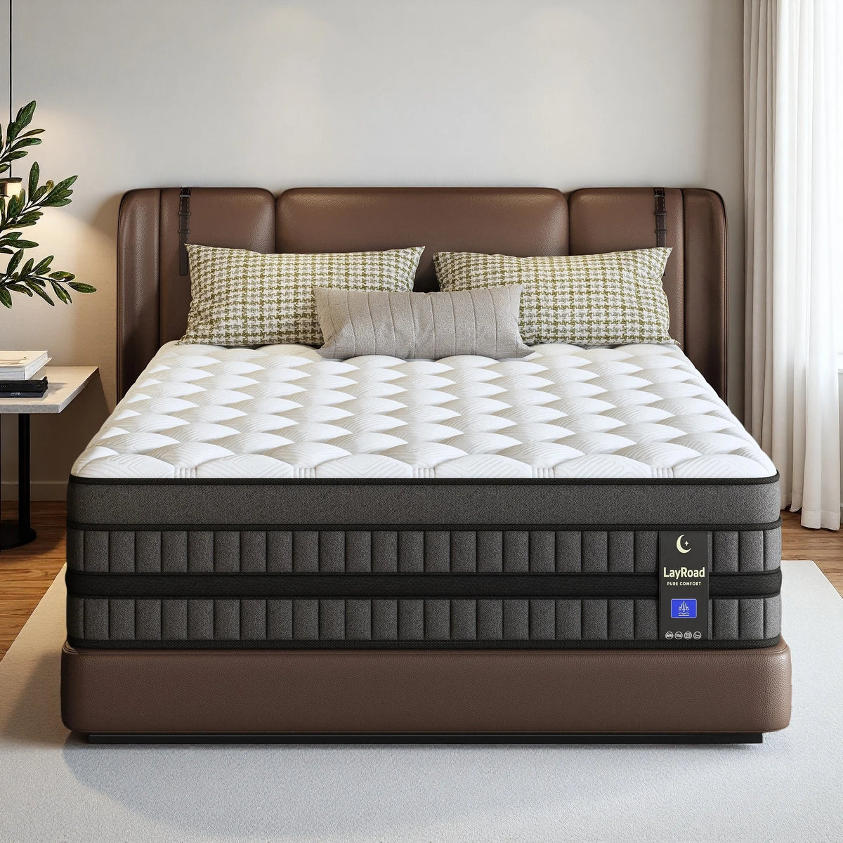 LAYROAD Hybrid Mattress With Gel Memory Foam And Pocketed Springs
