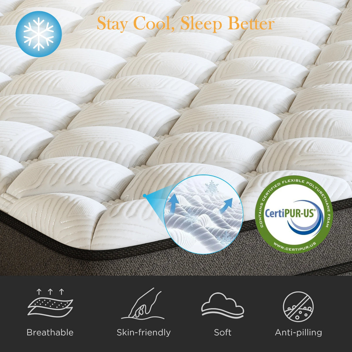 LAYROAD Hybrid Mattress With Gel Memory Foam And Pocketed Springs