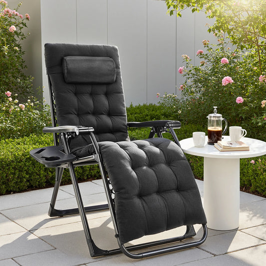 JHK Zero Gravity Recliner Lounge Chair With Cup Holder