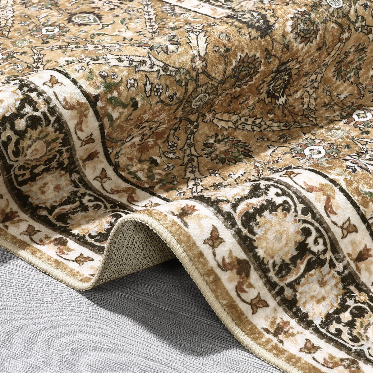 Stain Resistant Moroccan Trellis Low Pile Machine Washable Rug