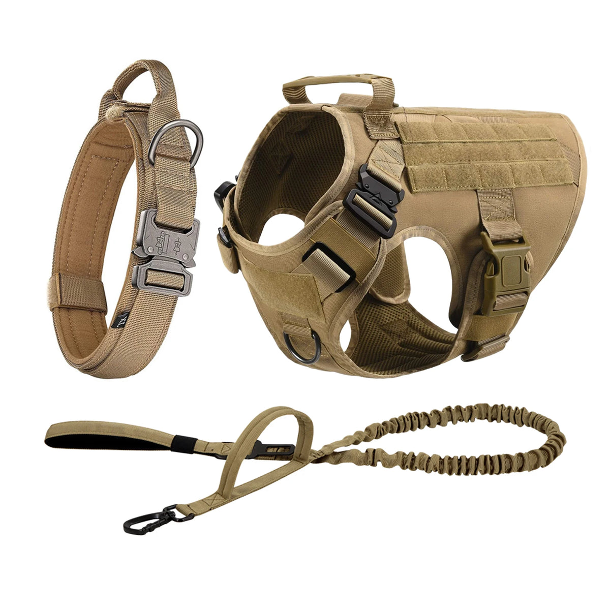 PETRAVEL Tactical Dog Harness With Padded Quick Release Buckle