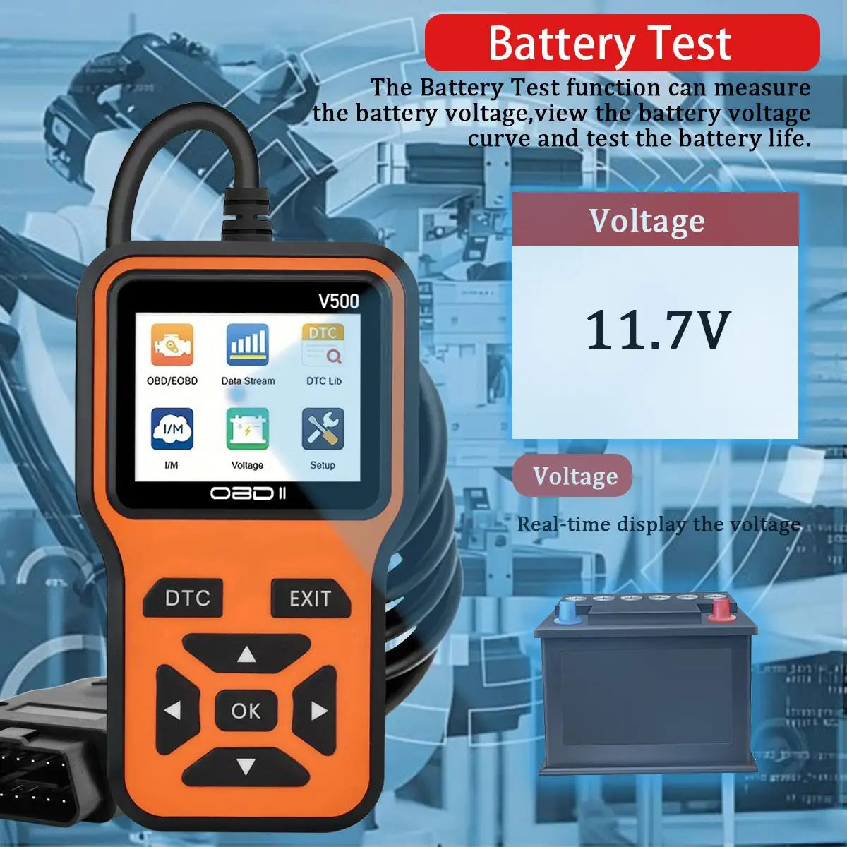 V500 Automotive OBD2 Diagnostic Scanner And Code Reader
