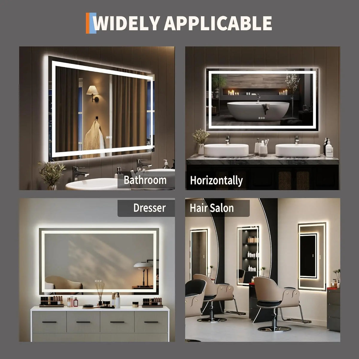 TWISTER CK LED Bathroom Mirror Dimmable Anti Fog Lighting