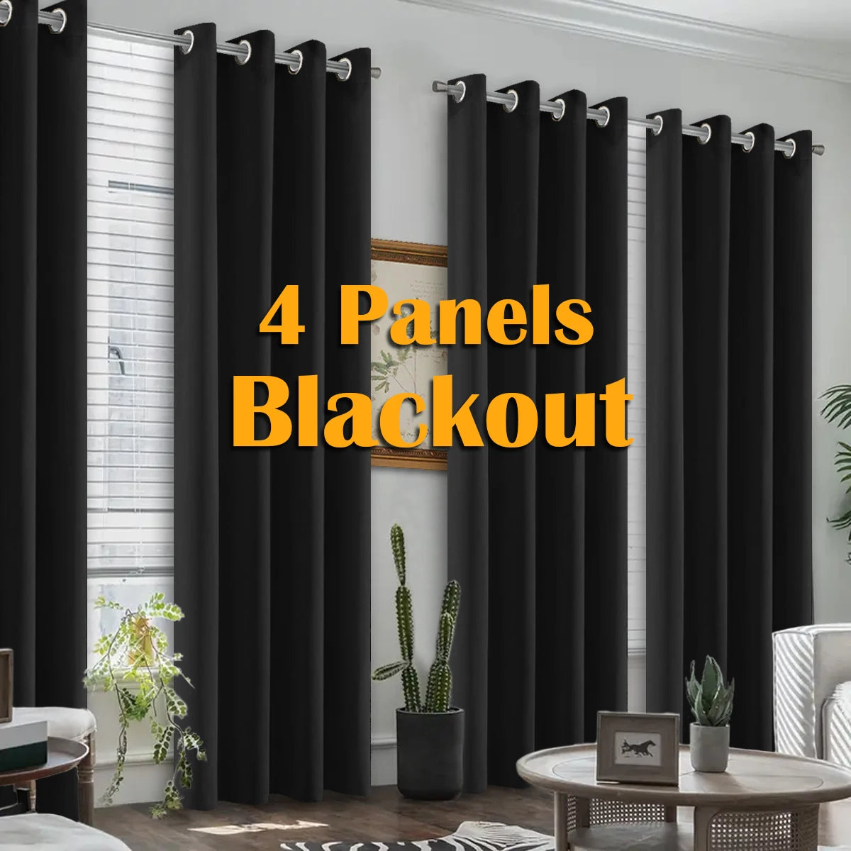 Premium Blackout Curtains With Thermal Grommets For Home Windows