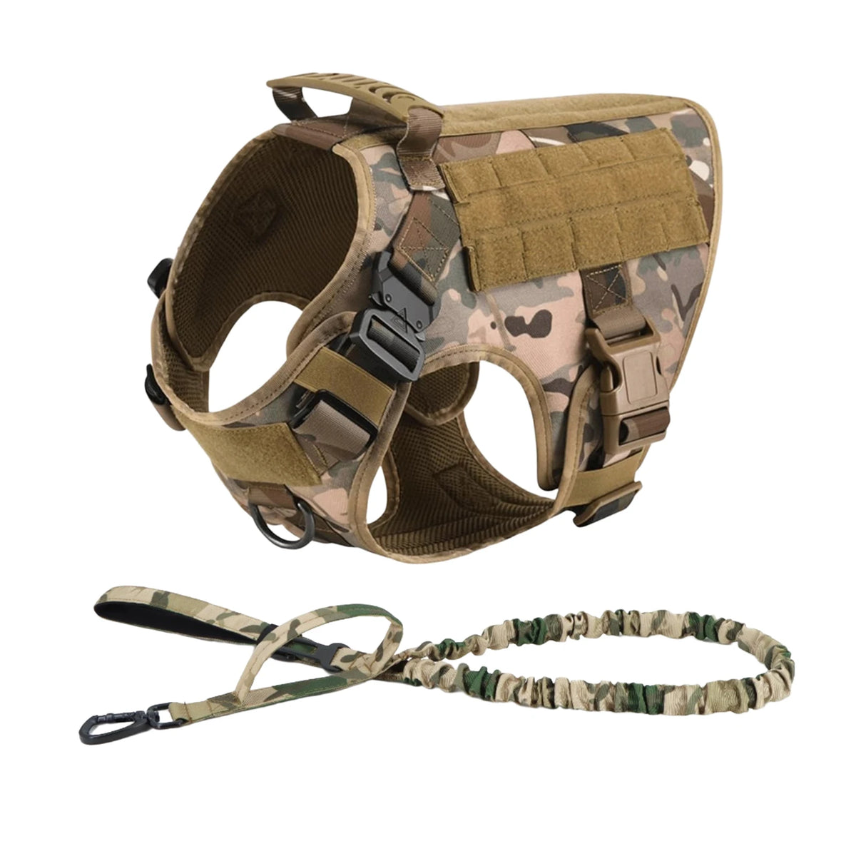 PETRAVEL Tactical Dog Harness With Padded Quick Release Buckle