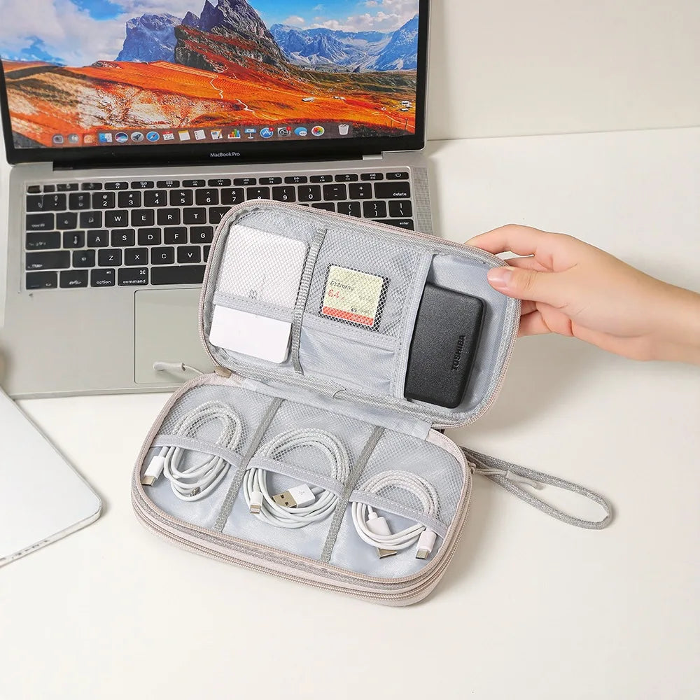 Waterproof Electronics Cable Organizer Bag for Accessories and Travel Storage