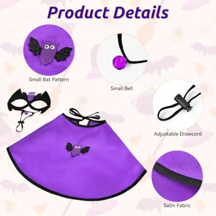 Pet Halloween Vampire Bat Cape Costume For Dogs And Cats