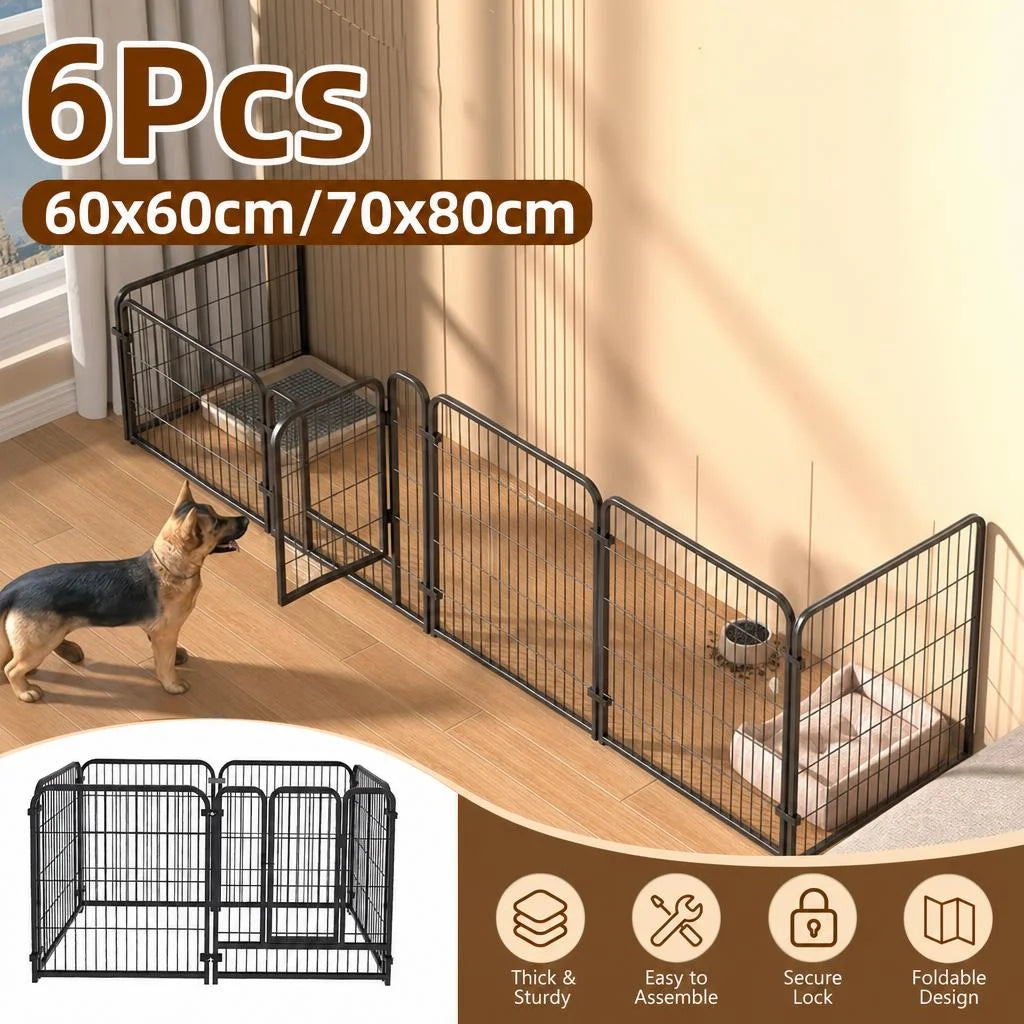 Foldable Stainless Steel Dog Playpen And Pet Exercise Fence
