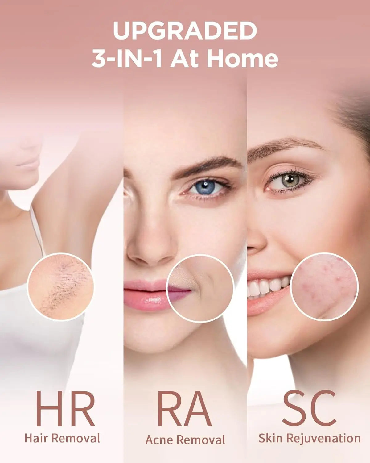 JOOYEE IPL Hair Removal Epilator Device for Face and Body