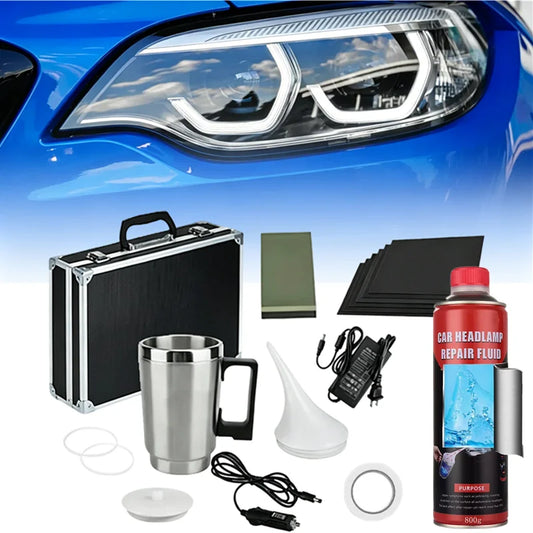 800G Headlights Liquid Polymer Chemical Polish Repair Fluid Car Headlight Restoration Kit Headlamp Restorer Evaporator Set