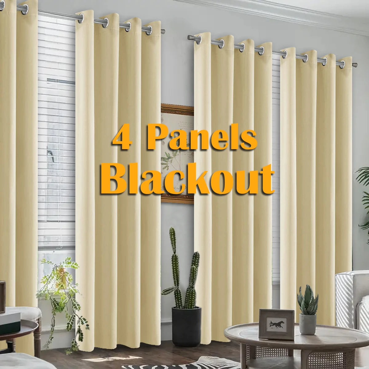 Premium Blackout Curtains With Thermal Grommets For Home Windows