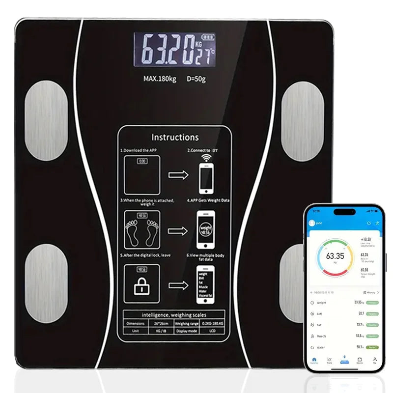 Smart Wireless Body Fat Scale Digital Body Composition Analyzer