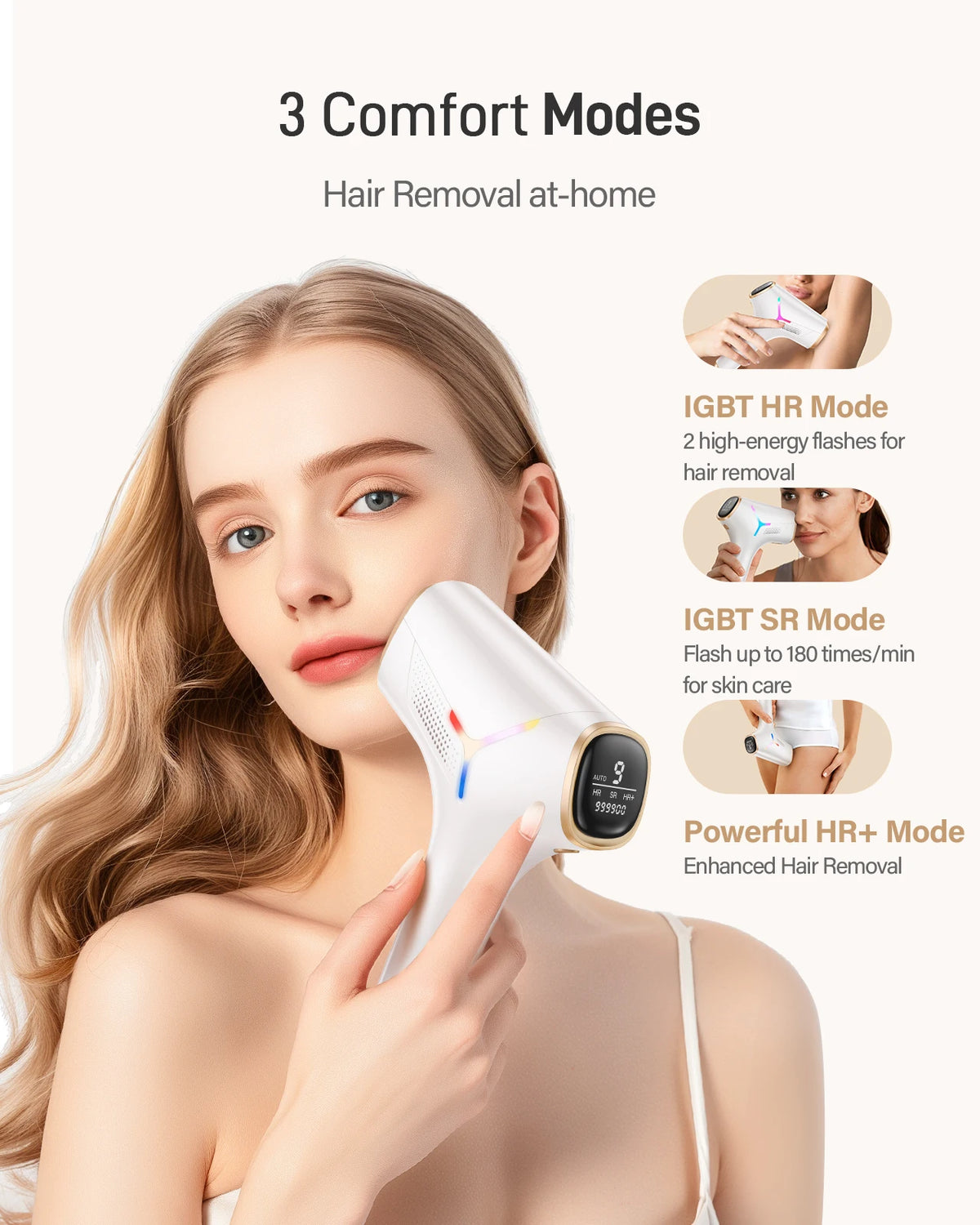 Totmizby IPL Hair Removal Device for Face Bikini and Body