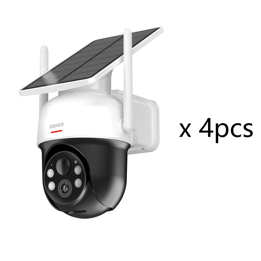Dekco 3MP Solar WiFi PtZ Security Camera With Night Vision