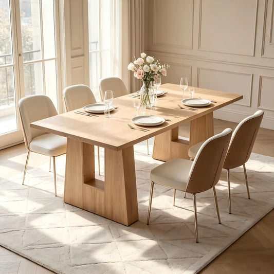 HiMISS Mid Century MDF Wood Dining Table For Families