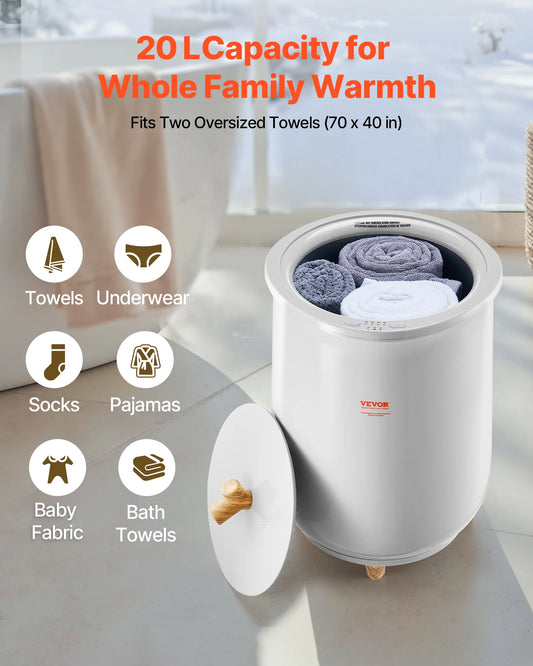 SucceBuy Heated Towel Warmer Bucket With Built In Temperature Control