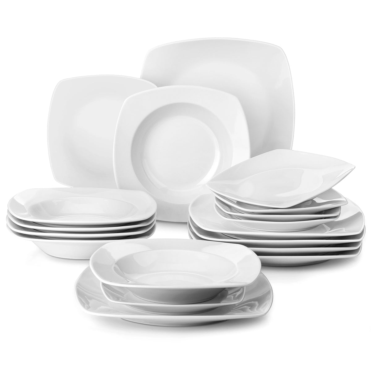 Malacasa Julia Classic 18 Piece Ceramic Porcelain Dinnerware Set