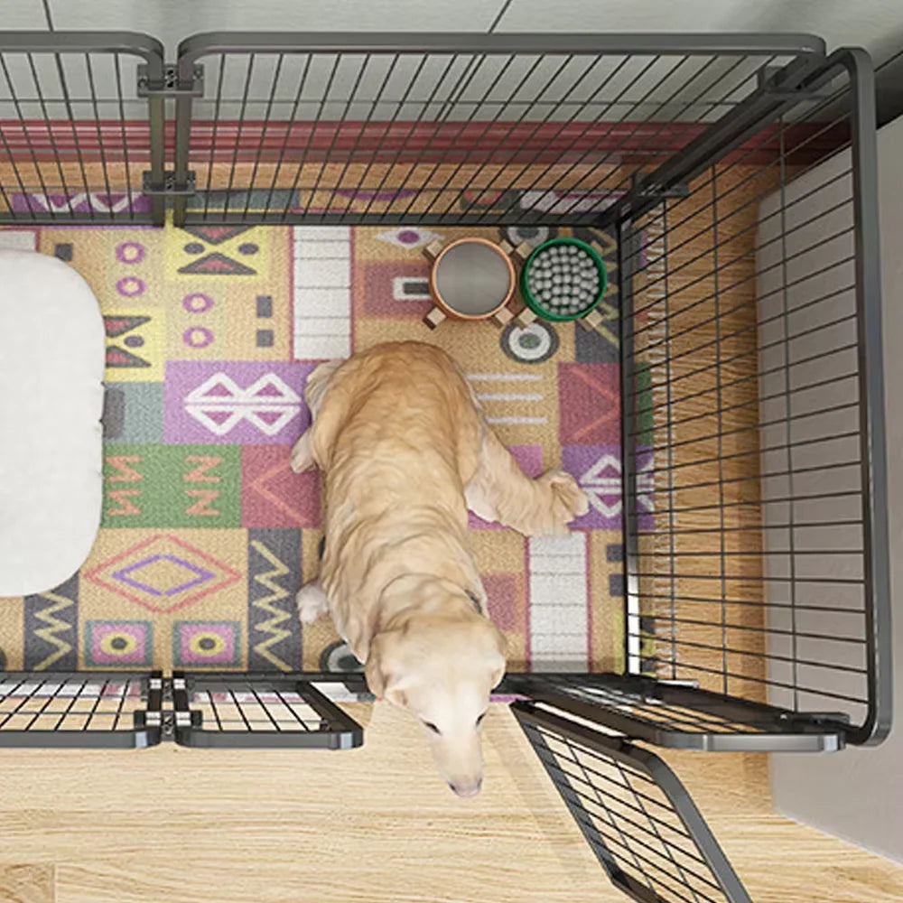 Foldable Stainless Steel Dog Playpen And Pet Exercise Fence